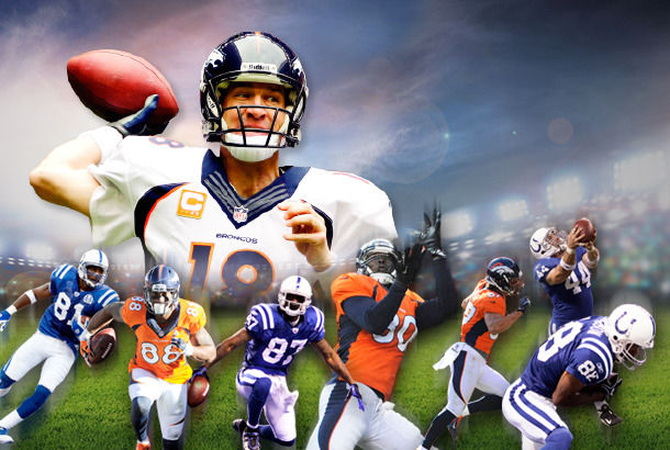Touchdown catches by Peyton Manning's receivers